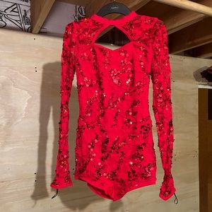 Red dance costume